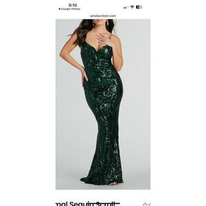 Windsor | Dresses | Green Sparkly Prom Dress | Poshmark
